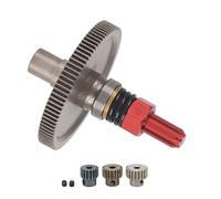 91T Slipper Gear Juego para actualizaciones de camiones 1/10 RC 4x4, engranaje de metal endurecido con piñón 17t 19t 21t para autos de carreras fuera de ruta (Rouge)
