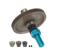 91T Slipper Gear Juego para actualizaciones de camiones 1/10 RC 4x4, engranaje de metal endurecido con piñón 17t 19t 21t para autos de carreras fuera de ruta (Bleu)