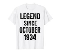92 Decoraciones de cumpleaños para Hombre, 92 años, Octubre de 1934, 92 cumpleaños Camiseta