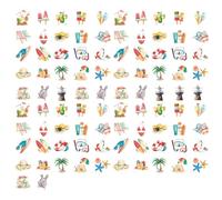 92 Pegatinas Costeras, De Playa y De Verano Para Niños