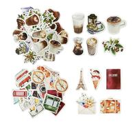 92 pegatinas para álbumes de recortes, pegatinas para maletas, pegatinas para mini diario, pegatinas para café, pegatinas para decoración DIY