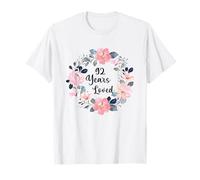 92 Years Loved 92th Birthday Floral 92 Year Old Men Women Camiseta