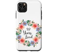 92 Years Loved 92th Birthday Floral 92 Years Loved for Women Carcasa para iPhone 11 Pro MAX
