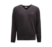 9207AV MAGLIONE UOMO BROOKSFIELD MAN V-NECK WOOL SWEATER GREY/BLUE