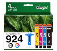 924 Cartuchos de Tinta compatibles para Cartuchos HP 924 924e compatibles con HP OfficeJet Pro 8120e OfficeJet Pro 8122e 8124e 8125e 8132e 8134e 8135e 8130e 8138e 8139e (no con Chip)