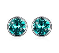 925 cristales de pendientes redondos para mujeres accesorios de joyería fina regalo