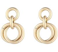 925 Earrings For Women,Ring Earrings S925 Female Needle Ear Pin Dumb Plated Earrings Ear Jewelry