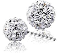 925 Earrings For Women,Stylish Decorative Jewelry 925 Earrings 6Mm, 8Mm, 10Mm Diamond Effect AAA Crystal Stud Earrings/10Mm