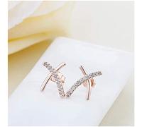 925 Earrings For Women,Zircodiamond Stud Earrings S925 Earrings Wild Lady Earrings Ear Ornaments Girls Holiday/Rose