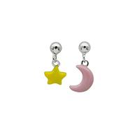 925 Fashion Candy Color Star Moon Christmas Party Banquet High-End Earrings