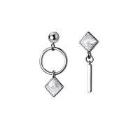 925 Geometric Hollow Round Square Ladies Fashion Pendant Jewelry High-End Earrings