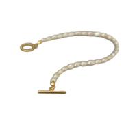 925 Minimalist Irregular Freshwater Pearl Elegant Temperament OT Buckle 6mm Beads