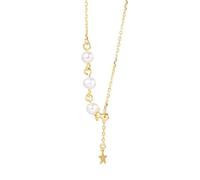 925 Necklace for Women French Court Natural Freshwater Pearl Clavicle Chain Necklace Pendant