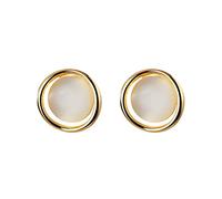 925 Opal sintético Damas Redondeas Fashion Elegant Party Banquet Jewely Pendientes de Gama Alta