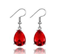 925 Pendientes de caída para mujeres Pendientes de boda de piedras preciosas de topacio de 10x14 mm con piedras regalos de joyería de moda