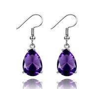 925 Pendientes de caída para mujeres Pendientes de boda de piedras preciosas de topacio de 10x14 mm con piedras regalos de joyería de moda hechas en China