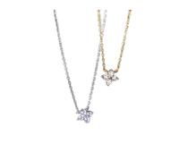 925 Silver Lucky Four-Leaf Clover Necklace Pendant, a high-end jewelry gift for women's charm, Talla única, Ágata
