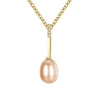 925 Sterling Silver Charm Necklace for Women Oval Pearl Pendant Necklaces
