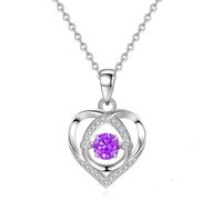 925 Sterling Silver Friendship Dainty Necklaces for Women Infinity Heart Cubic Zirconia Necklace