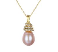 925 Sterling Silver Friendship Necklace for Women Spiral Cubic Zirconia and Pearl Pendant Necklaces