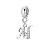 925 Sterling Silver Letter Charm - Alphabet & Initial Charms, Anniversary & Words Charm - Fits for Pandora Bracelet