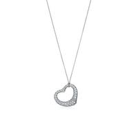 925 Sterling Silver Love Twinkle Teardrop Inlay Zircon Sun halsband