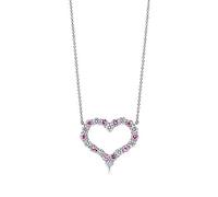 925 Sterling Silver Love Twinkle Teardrop Inlay Zircon Sun halsband