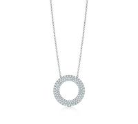 925 Sterling Silver Love Twinkle Teardrop Inlay Zircon Sun halsband