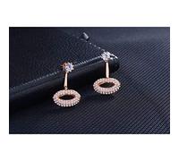 925 Stud Earrings for Women Girls,Fashion Shiny Zircon Lady Hot Lips Female 925 Ladies Stud Earrings Jewelry Birthday Gift/Rose