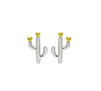 925 Vintage Cactus Cute Plant Shaped Christmas Party Banquet High-End Earrings