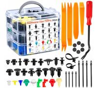 925PCS Car Retainer Clips, Plastic Push Pin Rivets Fasteners Kit (925) | 26 sizes heavy-duty nylon retainer clips with trim removal tools, plastic push pin rivets for bumper door panel fender