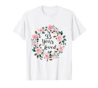 93 Years Loved Men Women 93 Years Old Cool 93rd Birthday Camiseta