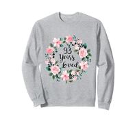 93 Years Loved Men Women 93 Years Old Cool 93rd Birthday Sudadera