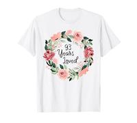 93 Years Loved Women Men 93 Years Old 93th Birthday Camiseta