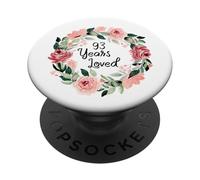 93 Years Loved Women Men 93 Years Old 93th Birthday PopSockets PopGrip Adhesivo