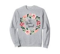 93 Years Loved Women Men 93 Years Old 93th Birthday Sudadera