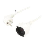 93088 Cable de extensión 3x1,5mm2 hembras: 1 PVC blanco 5m 10A Goobay
