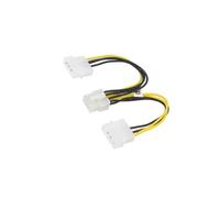 93241 Cable: Alimentación Molex macho x2,PCI-E 8pin hembra 0,15m Goobay