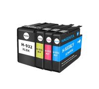 932XL 933 for Cartucho de Tinta de Repuesto HP932 933XL, Compatible con Impresora HP 932 933 Officejet 6100 6600 6700 7110 7610 7612(4pcs)