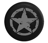 934 Estrella Táctica Militar Oscar Mike Funda De Llanta De Repuesto Sunscreen Funda Cubiertas De Las Ruedas Durable Neumático Repuesto Cubierta Universal para Remolques Camión Todoterreno 14Inch