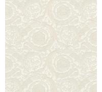 935832 - Papel Tapiz Versace Con Flores En Espiral Color Crema