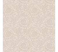 935835 - Papel Tapiz Versace Con Flores En Espiral Plateado AS Creation
