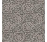 935836 - Papel Tapiz Versace Con Flores En Espiral Grises AS Creation