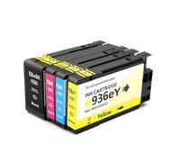 936 937 938 937e 938e Cartucho de Tinta, Compatible con HP Officejet Pro 9110B 9120B 9130b 9720 9730 9110e 9120e 9130e 9720e 9730e(936e 4Color 1set)