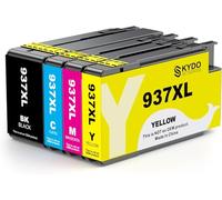 937XL Cartuchos de Tinta compatibles con HP 937 937E 937 XL 937XL para HP OfficeJet Pro 9120e 9730e 9132e 9125e 9122e 9120b 9110b 9130b 9117b 9720 9730 Impresora(Negro, Cian, Magenta, Amarillo)