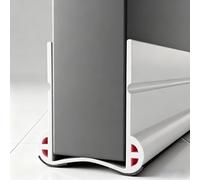 93cm Blanco Burlete Bajo Puerta, Autoadhesivo 2026 de Doble Sellado, Ajustable Tira de Sellado para Antipolvo, Aislamiento Acústico, Viento, Agua e Insectos (Blanco)