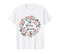94 Years Loved Men Women 94 Years Old Cool 94th Birthday Camiseta