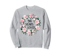 94 Years Loved Women Men 94 Years Old Cool 94th Birthday Sudadera