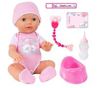 94209AA Bayer Design - Muñeca interactiva, Piccolina Love con Accesorios, Muñeco Bebé, 42cm, Color Rosa , color/modelo surtido