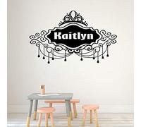 94x57cm Nombre PERSONALIZADO Monograma Calcomanía extraíble Guardería Habitación infantil Material de PVC Papel pintado de vinilo Arte Pegatinas de pared Mural a prueba de